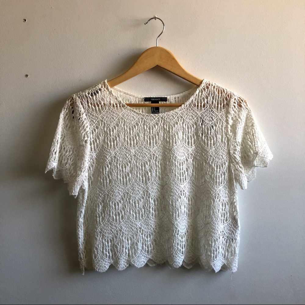 EUC Forever 21 Lace Top